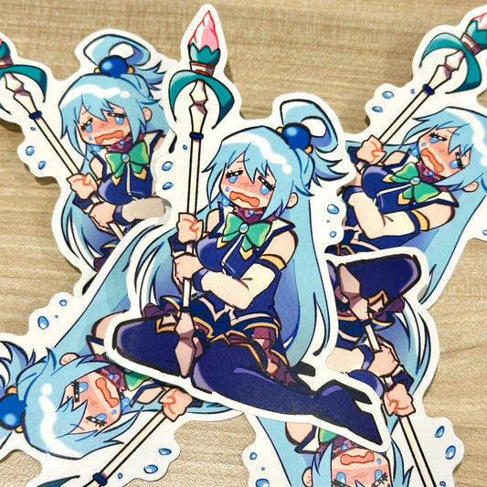 Konosuba GirlFailure Aqua Large Sticker