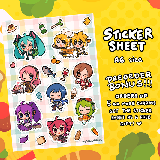 GROCERY SHOPPING VOCAL SYNTH Sticker Sheet