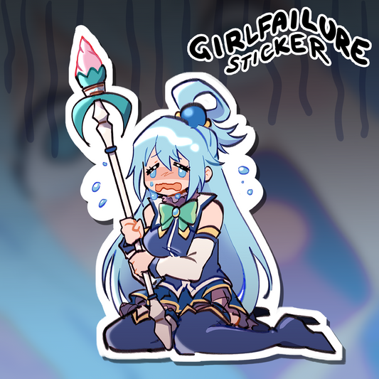 Konosuba GirlFailure Aqua Large Sticker