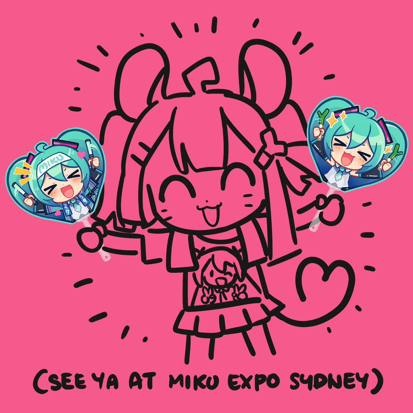 "MIKU FAN" HAND FAN