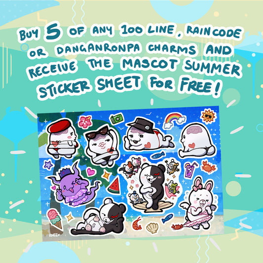 MASCOTS SUMMER Sticker Sheet