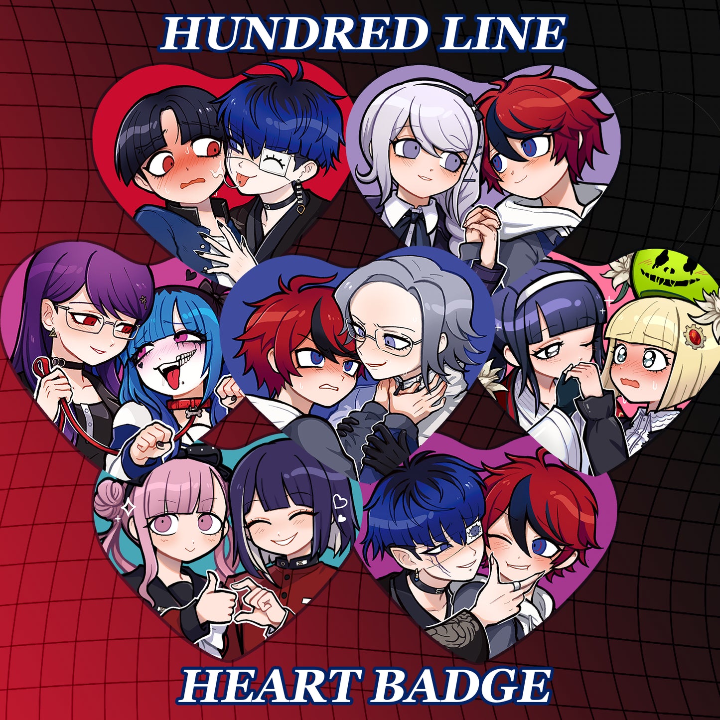 !NEW! HUNDRED LINE Heart Badge [PREORDER]