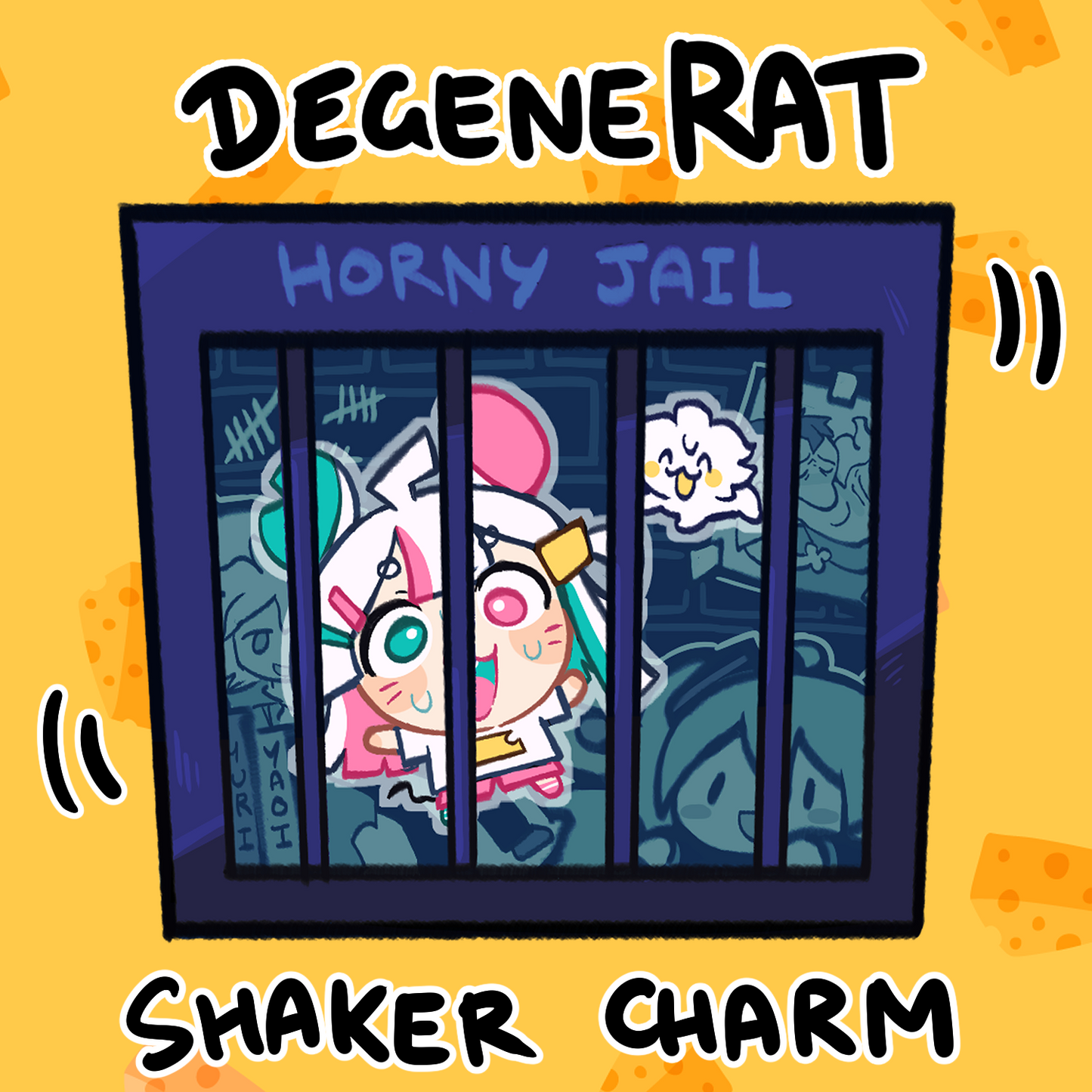 CHUU DEGENE𝗥𝗔𝗧 SHAKER CHARM